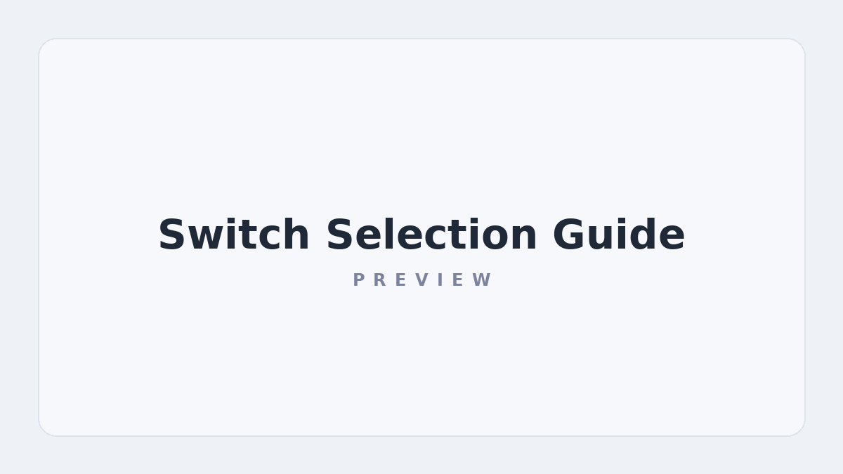 Portune switch-selection guide showing a ranked, vendor-neutral shortlist